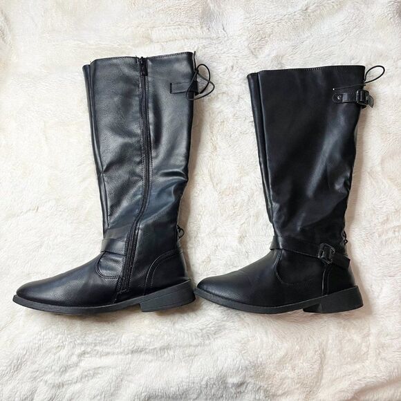 Wanted Lady Luck Back Lace-up Knee High Riding Boot - Picture 4 of 14